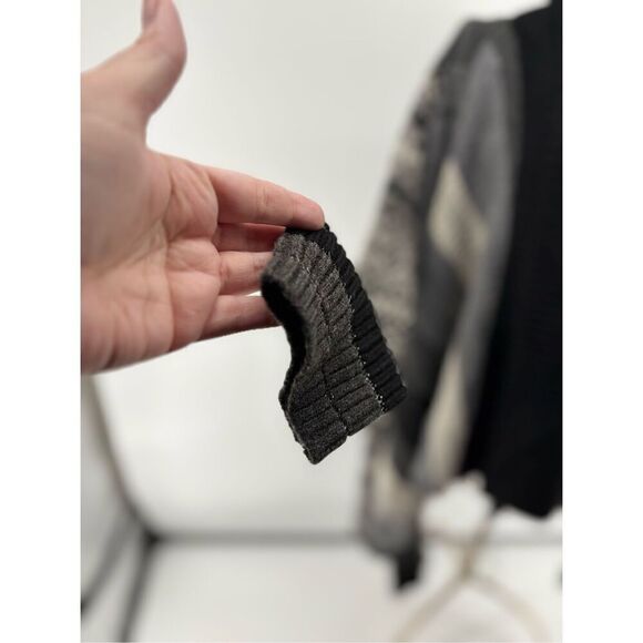 Chelsea and Theodore gray black open cardigan size XL - Picture 7 of 11